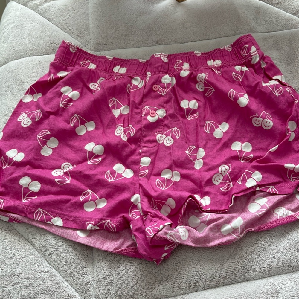 sleep shorts with cherries